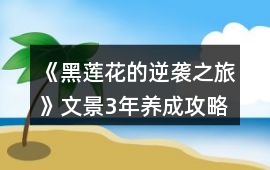 《黑蓮花的逆襲之旅》文景3年養(yǎng)成攻略