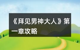 《拜見男神大人》第一章攻略