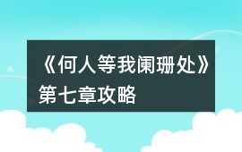 《何人等我闌珊處》第七章攻略