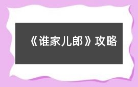 《誰家兒郎》攻略