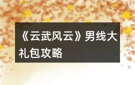 《云武風云》男線大禮包攻略