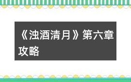 《濁酒清月》第六章攻略