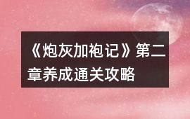 《炮灰加袍記》第二章養(yǎng)成通關(guān)攻略