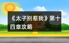 《太子別惹我》第十四章攻略