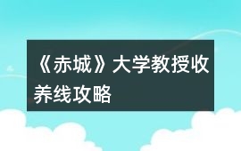 《赤城》大學教授收養線攻略