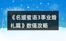 《名媛蜜語3事業(yè)婚禮篇》數(shù)值攻略