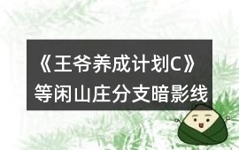 《王爺養成計劃C》等閑山莊分支暗影線攻略