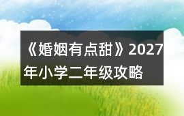 《婚姻有點甜》2027年（小學(xué)二年級）攻略