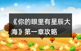 《你的眼里有星辰大海》第一章攻略