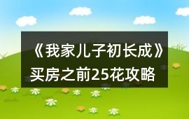 《我家兒子初長成》買房之前25花攻略