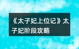 《太子妃上位記》太子妃階段攻略