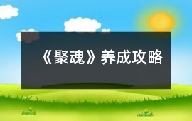 《聚魂》養成攻略