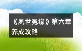 《夙世冤緣》第六章養(yǎng)成攻略