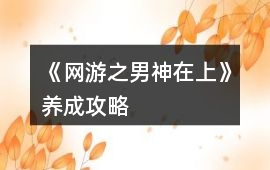 《網(wǎng)游之男神在上》養(yǎng)成攻略