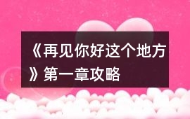 《再見你好這個地方》第一章攻略