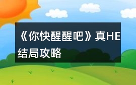 《你快醒醒吧》真HE結(jié)局攻略