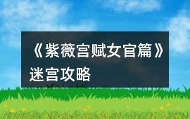 《紫薇宮賦女官篇》迷宮攻略