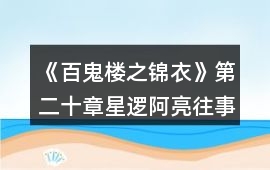 《百鬼樓之錦衣》第二十章星邏阿亮往事攻略