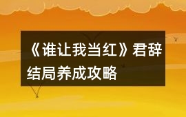 《誰讓我當(dāng)紅》君辭結(jié)局養(yǎng)成攻略