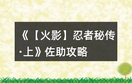 《【火影】忍者秘傳·上》佐助攻略