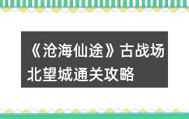 《滄海仙途》古戰(zhàn)場北望城通關攻略
