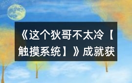 《這個(gè)狄哥不太冷【觸摸系統(tǒng)】》成就獲得攻略