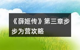 《薛姬傳》第三章步步為營攻略