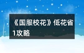 《國服校花》低花省1攻略
