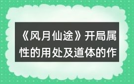 《風(fēng)月仙途》開局屬性的用處及道體的作用
