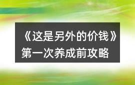 《這是另外的價錢》第一次養成前攻略