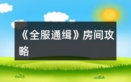 《全服通緝》房間攻略