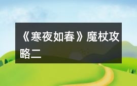 《寒夜如春》魔杖攻略（二）