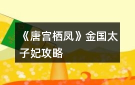 《唐宮棲鳳》金國太子妃攻略