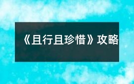 《且行且珍惜》攻略