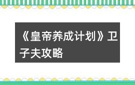 《皇帝養成計劃》衛子夫攻略