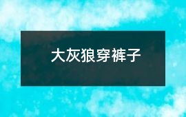 大灰狼穿褲子