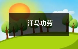 汗馬功勞