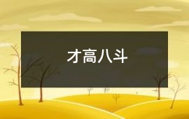 才高八斗