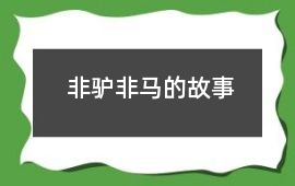 非驢非馬的故事