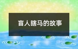 盲人瞎馬的故事