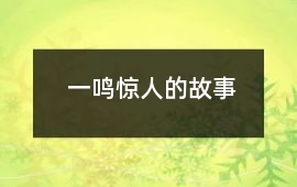 一鳴驚人的故事