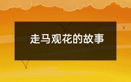 走馬觀花的故事