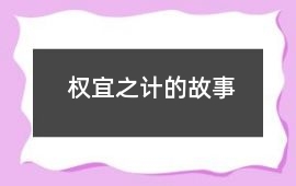 權(quán)宜之計的故事