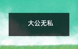 大公無私