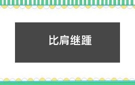 比肩繼踵
