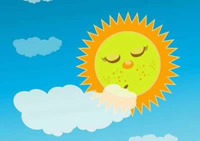 太陽起床了