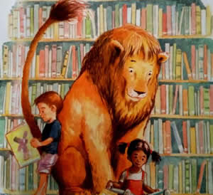 圖書館獅子